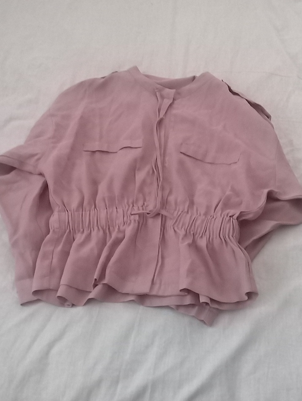 Mi Ami Women's Mauve Drawstring Waist Blouse Size S